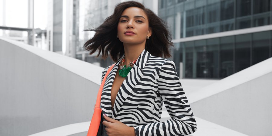 O animal print ganha novas leituras em 2026, com zebras e girafas aparecendo em produções sofisticadas e adaptadas à realidade brasileira.